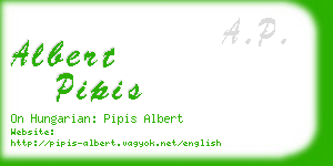 albert pipis business card